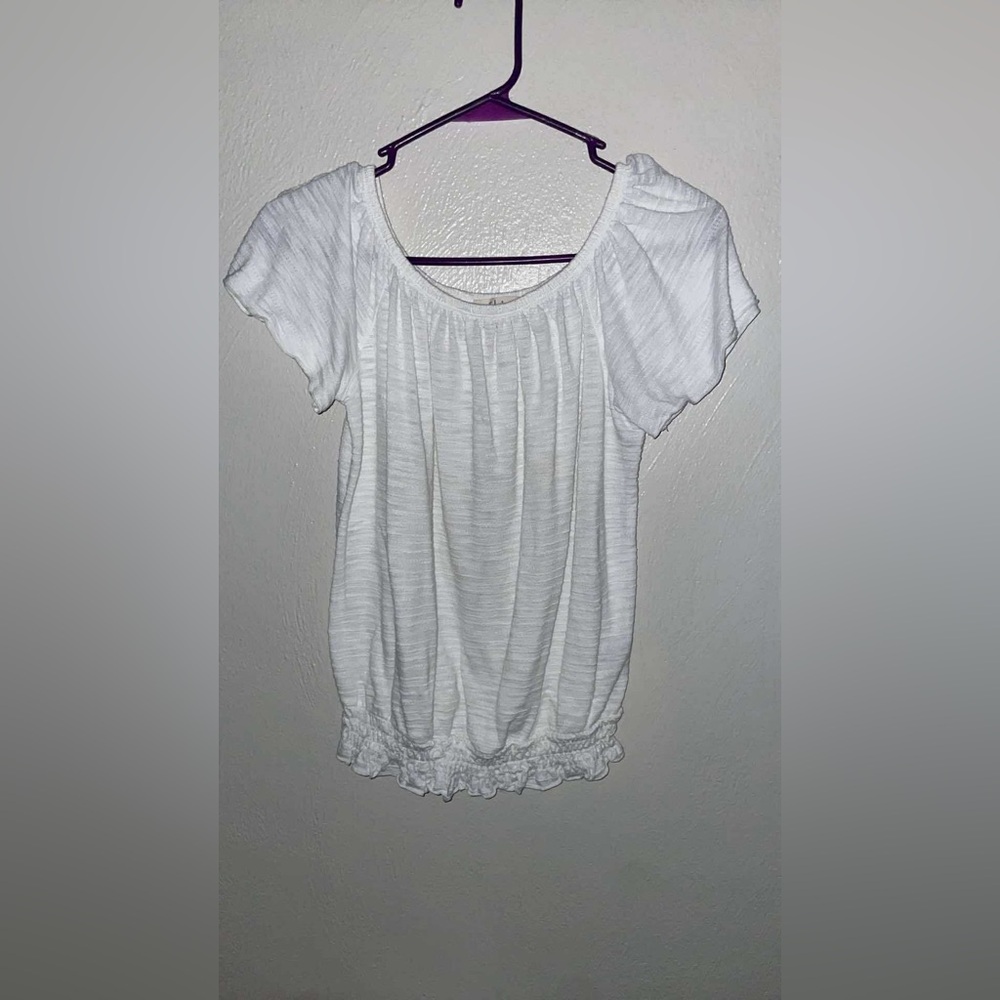 White Short Sleeve Blouse